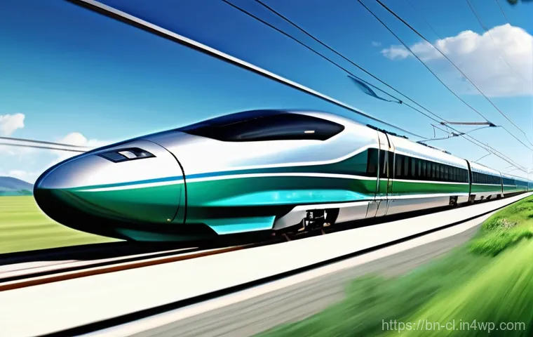 생체모방 예술의 지속 가능성 탐구 - **Prompt 1: The Apex of Speed and Nature**
A highly stylized, futuristic bullet train glides sil...