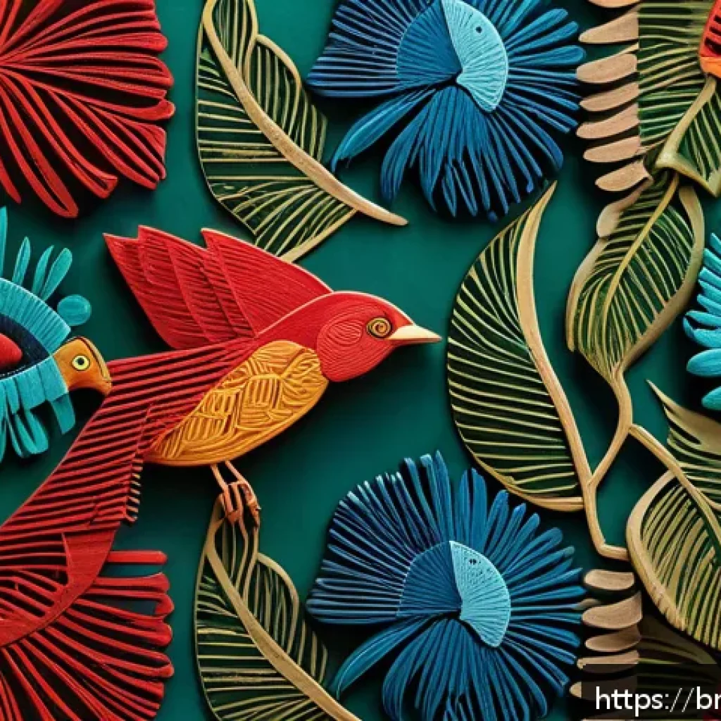 생체모방 예술 vs 전통 예술 - A detailed digital artwork depicting the intricate geometric patterns found in Bengali traditional n...